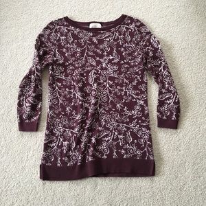 Burgundy Loft sweater, size XS